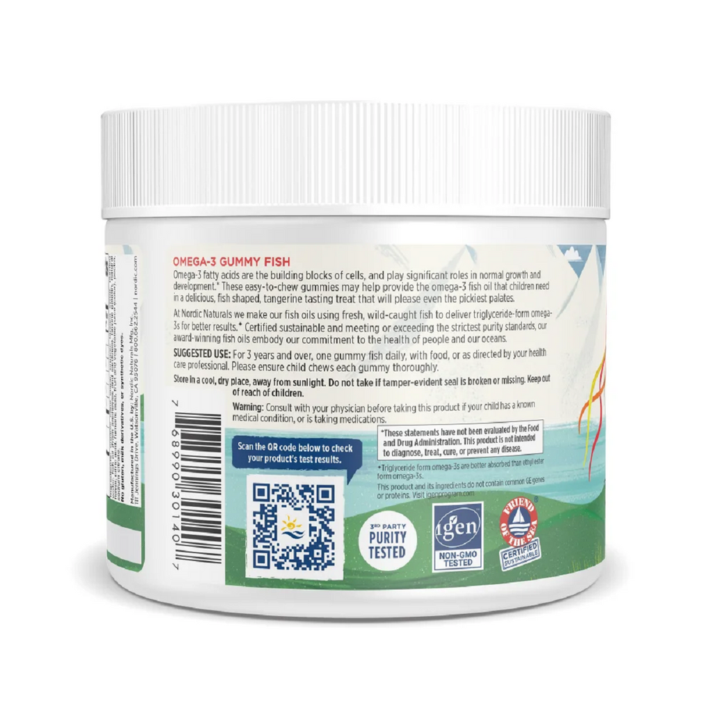 Nordic Naturals, Nordic Omega-3 Gummy Fish Tangerine 30 Gummies Specs