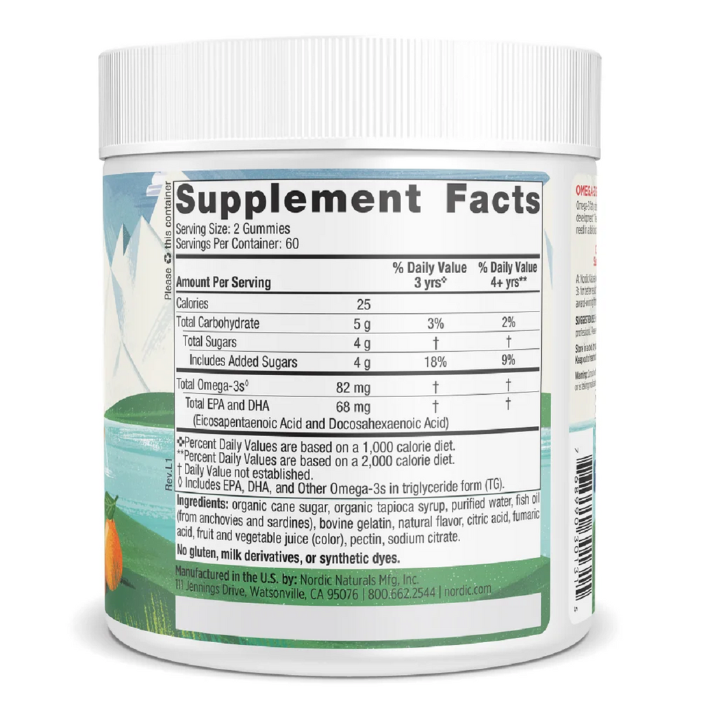 Nordic Naturals, Omega-3 Gummies 120 Gummies Ingredients