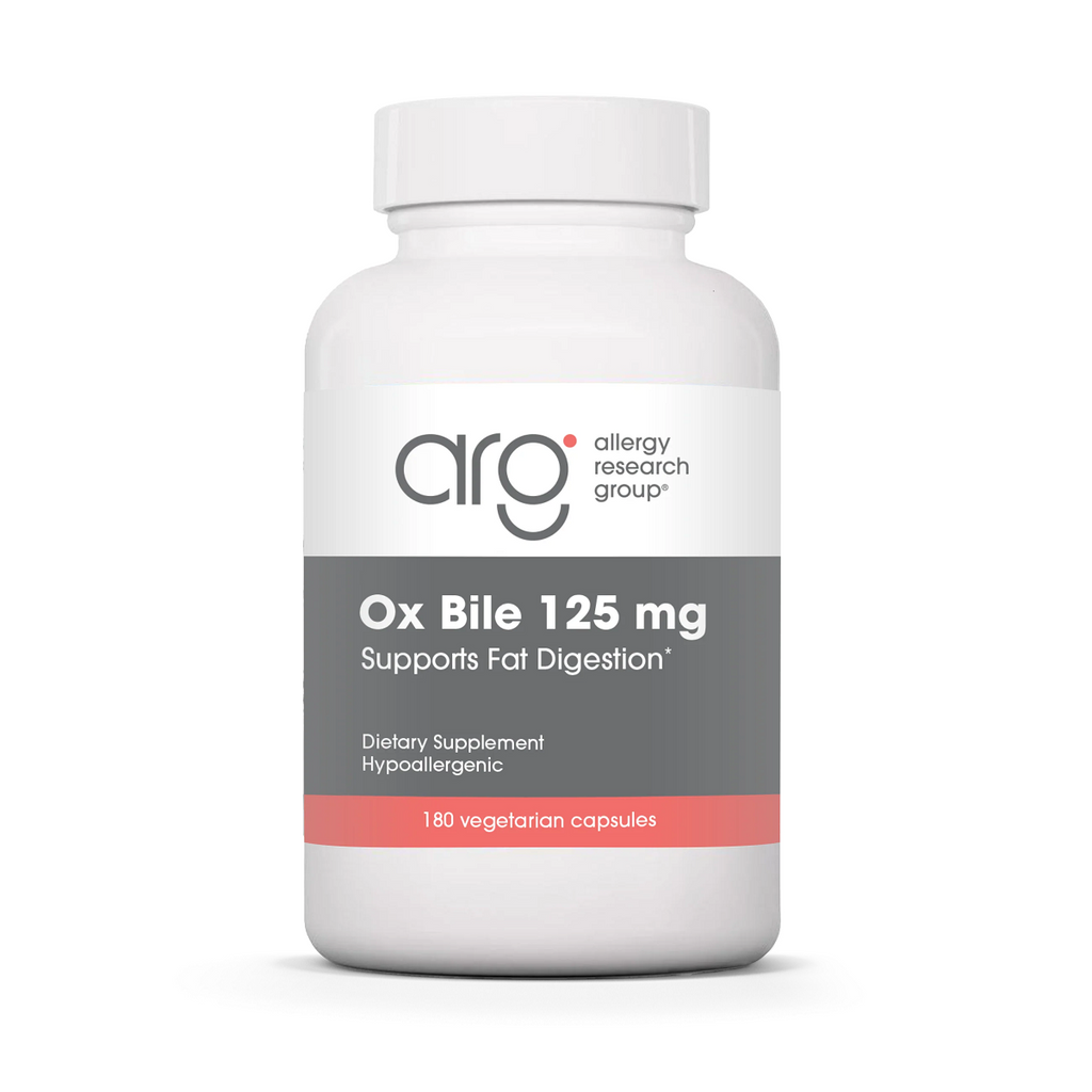 Allergy Research Group, Ox Bile 125 mg 180 Veg Capsules