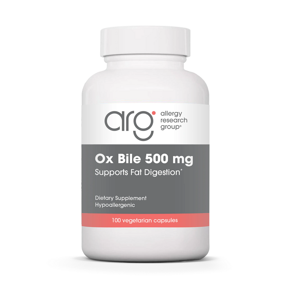 Allergy Research Group, Ox Bile 500 mg 100 Veg Capsules