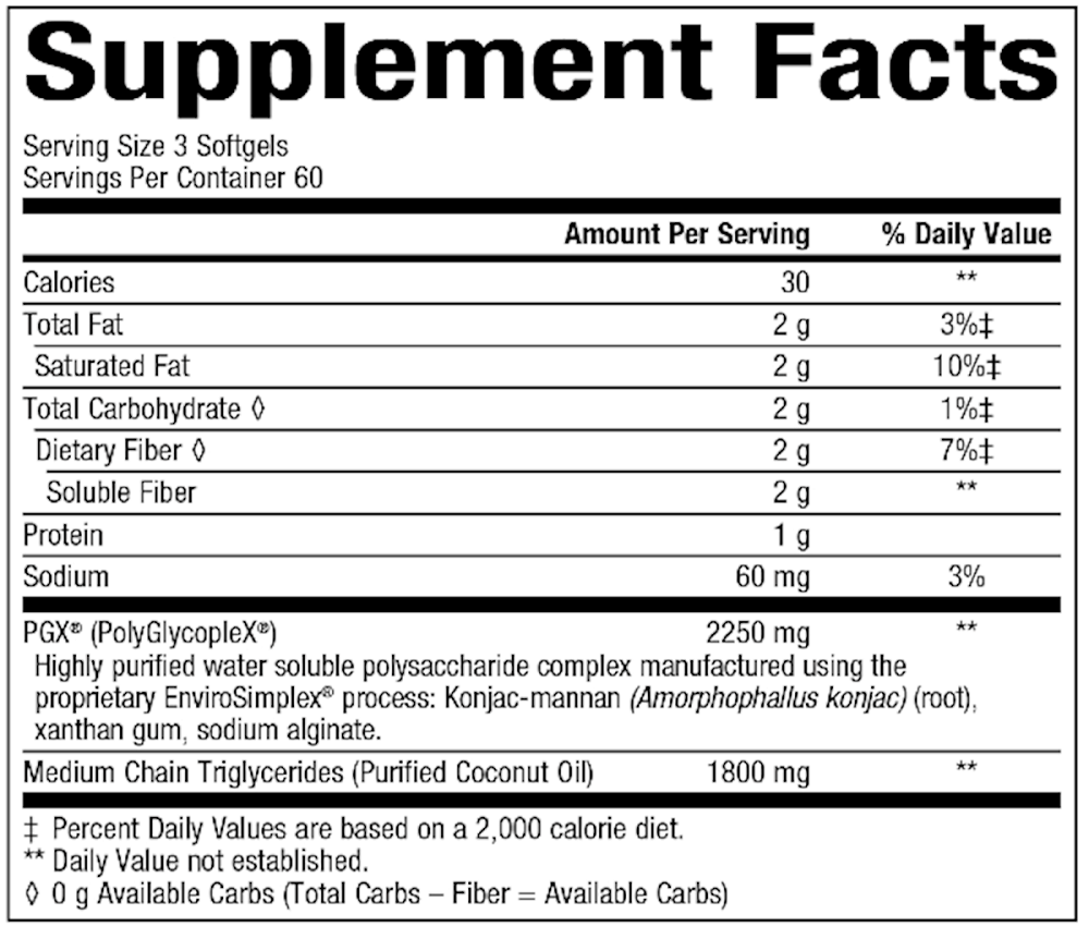 Bioclinic Naturals, PGX Daily Ultra Matrix Softgels 180 Gels Ingredients