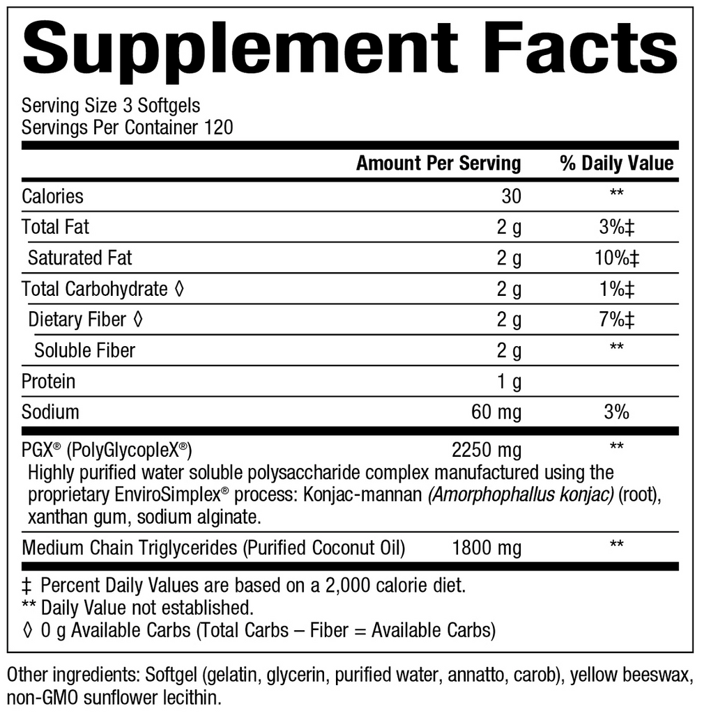 Bioclinic Naturals, PGX Daily Ultra Matrix Softgels 360 Gels Ingredients