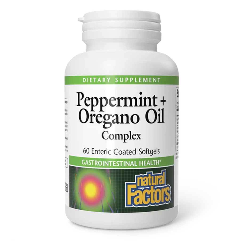 Natural Factors, Peppermint + Oregano Oil Complex 60 Softgels