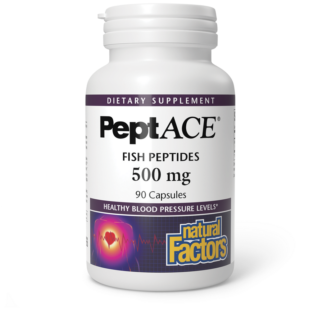 Natural Factors, PeptACE® Fish Peptides 500 mg 90 Capsules