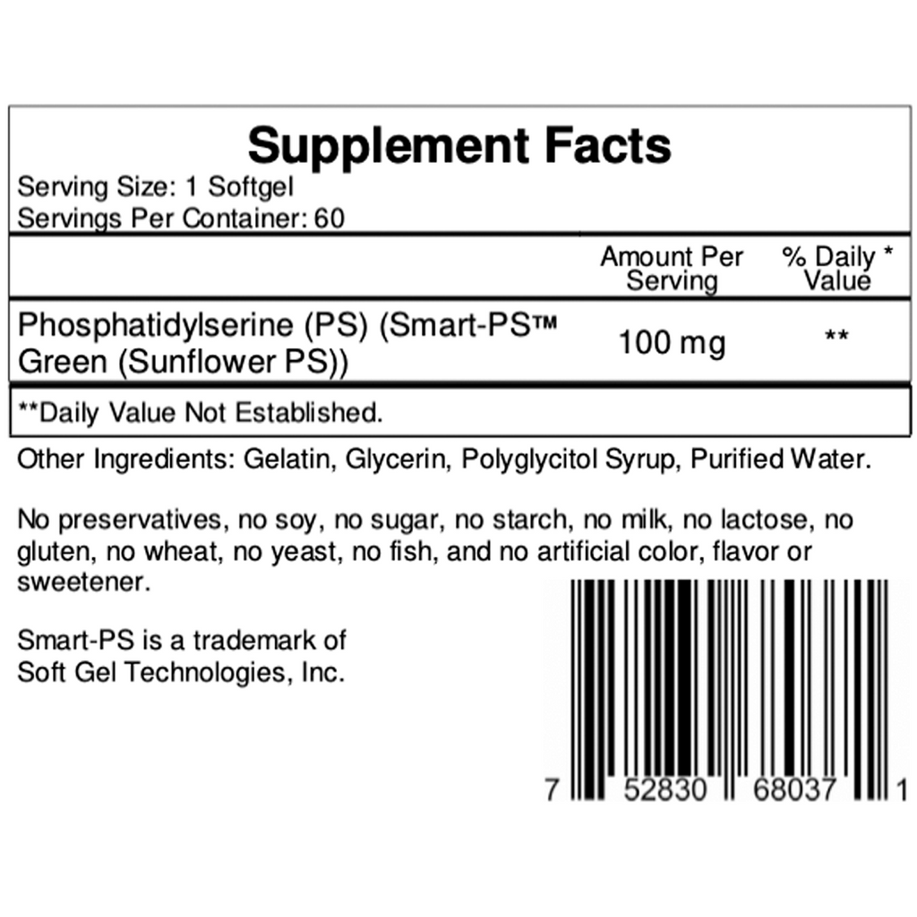 Ecological Formulas, Phosphatidylserine 60 Softgels Ingredients