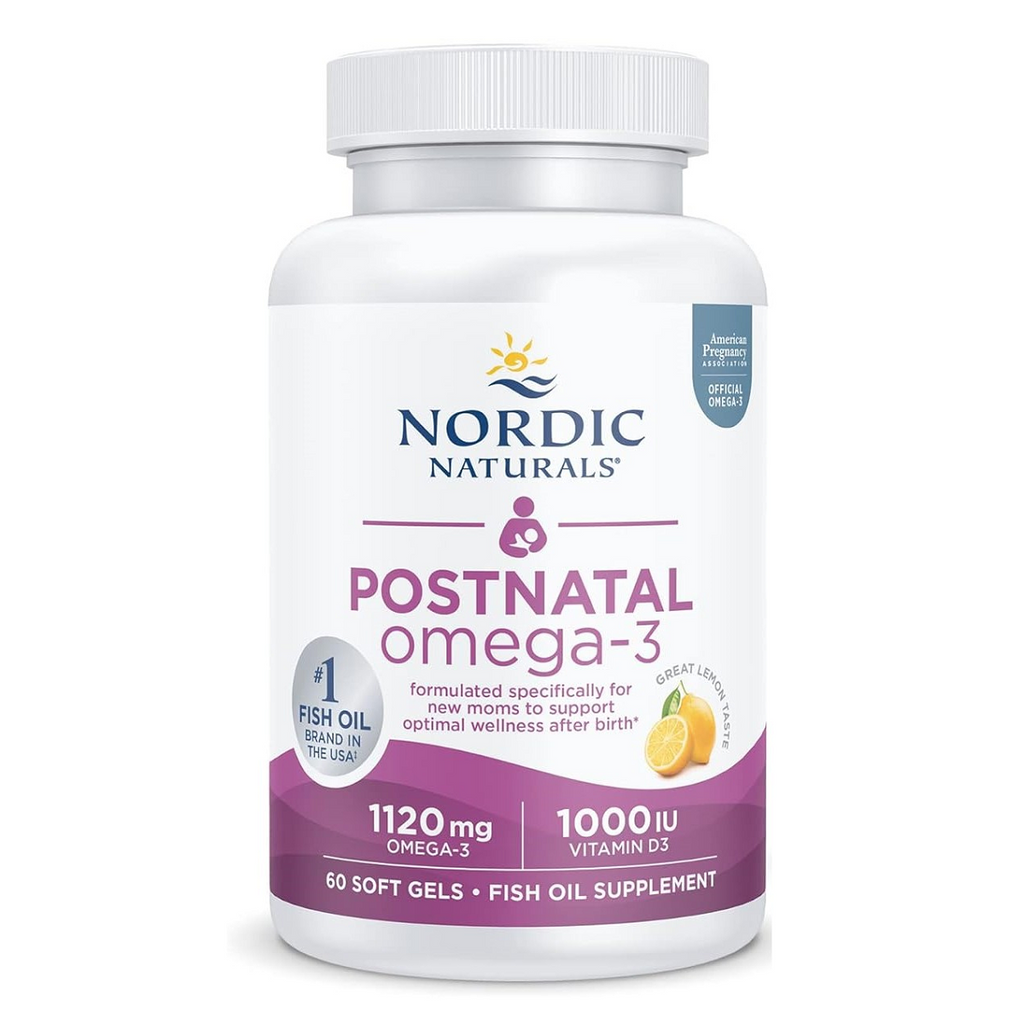 Nordic Naturals, Postnatal Omega-3 Lemon 60 Softgels