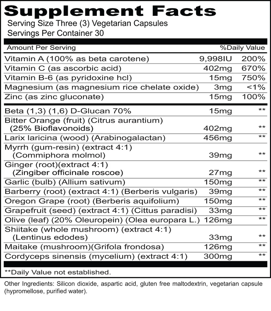 Priority One, Biotic Extra™ 90 Vegetarian Capsules Ingredient