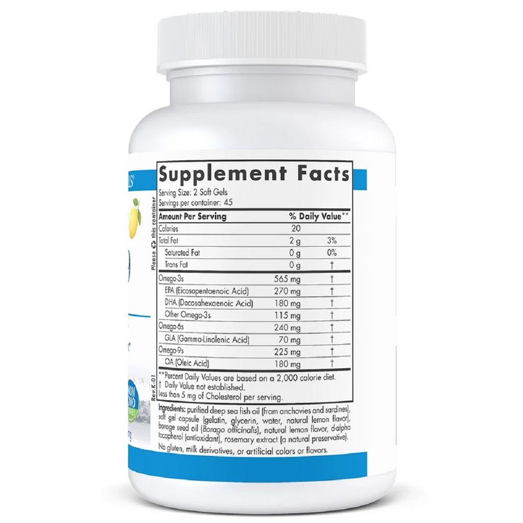 Nordic Naturals, ProEFA-3.6.9. Lemon Ingredients