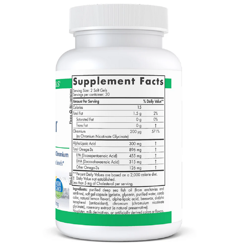 Nordic Naturals, ProOmega Blood Sugar 60 Softgels Ingredients