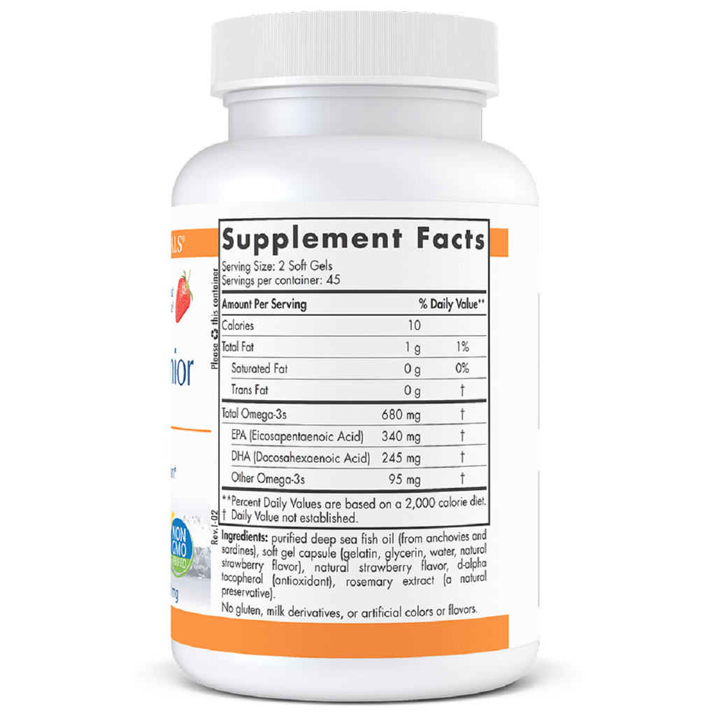 Nordic Naturals, ProOmega Junior (Strawberry) 90 Softgels Ingredients