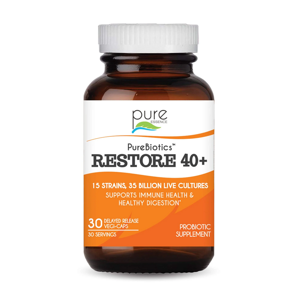 Pure Essence, PureBiotics™ Restore 40+ | 30 Vegi-Caps