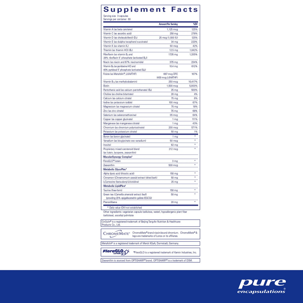 Pure Encapsulations, PureLean® Nutrients 180 Capsules Ingredients