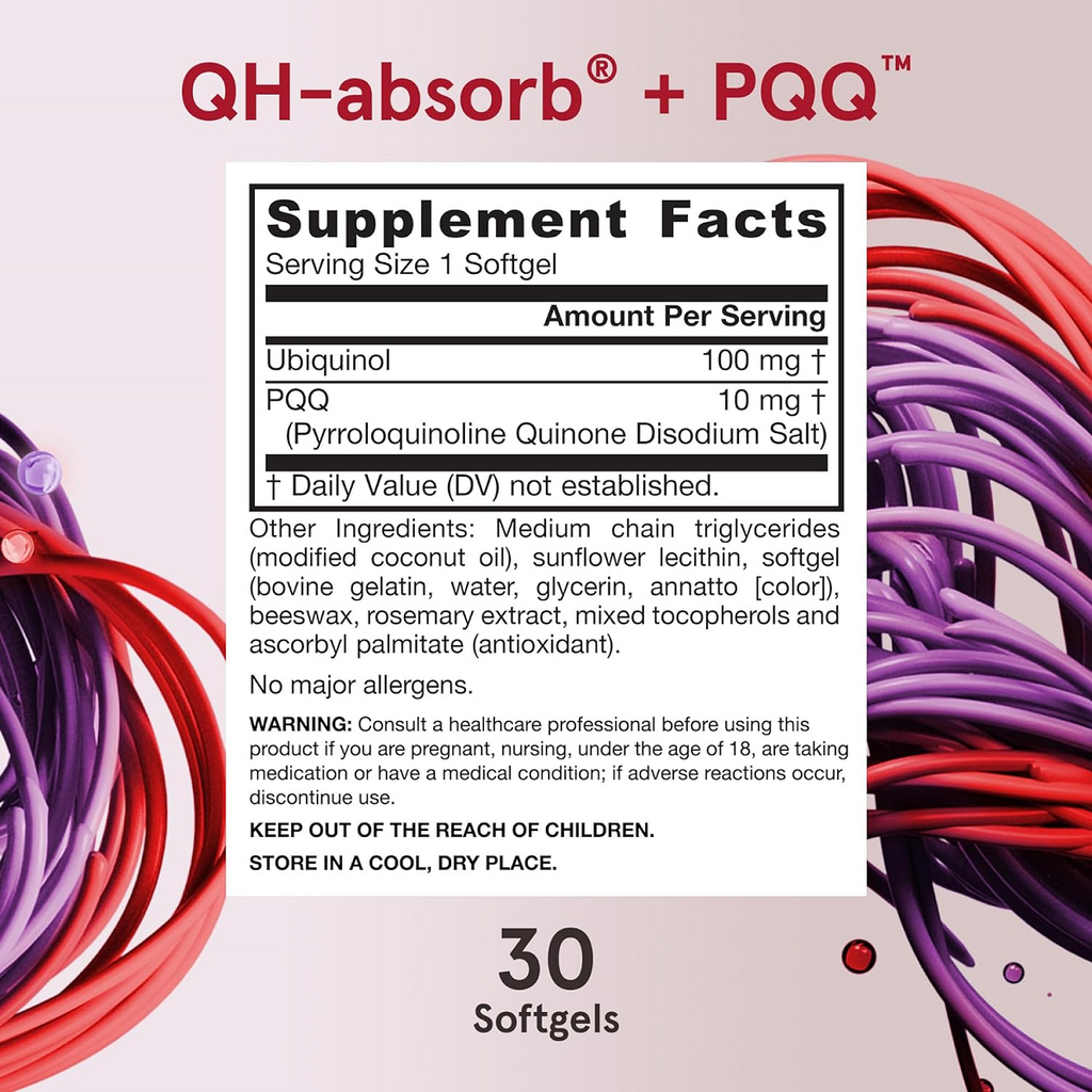 Jarrow Formulas, QH-absorb + PQQ 30 Softgels Ingredients
