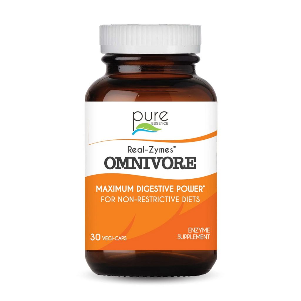 Pure Essence, Real-Zymes Omnivore 30 Vegi-Caps