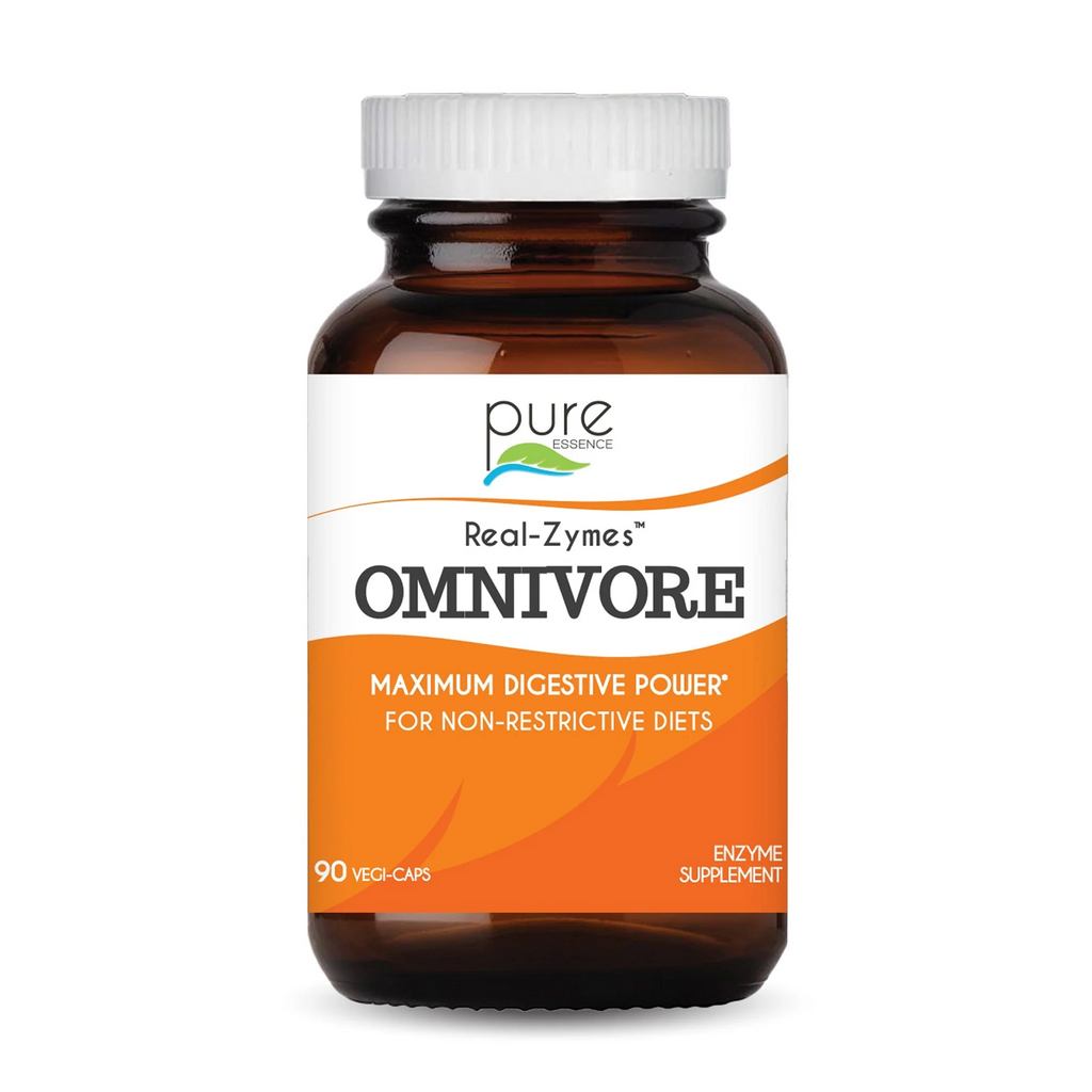 Pure Essence, Real-Zymes Omnivore 90 Vegi-Caps