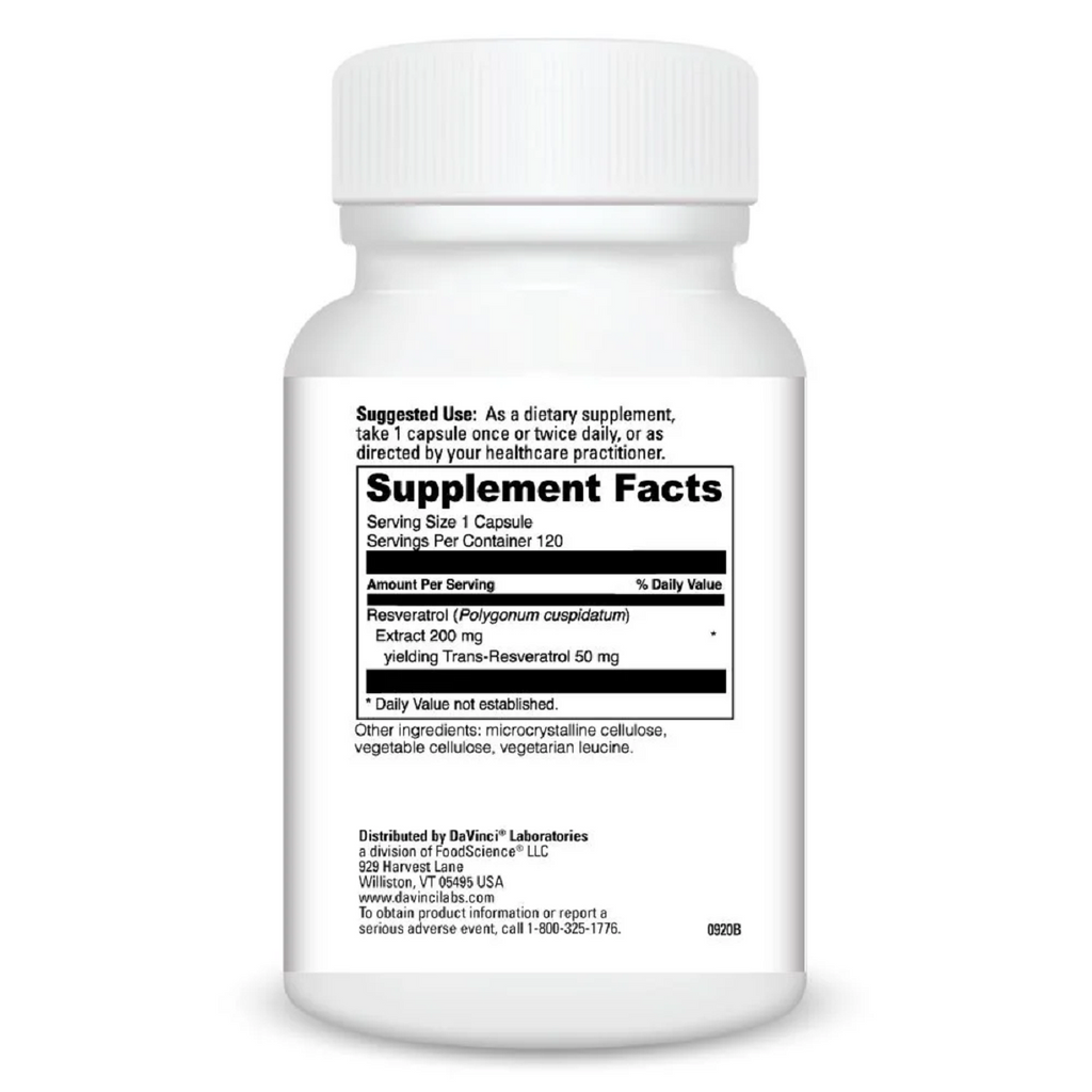 DaVinci Labs, Resveratrol-50 | 120 Capsules Ingredients