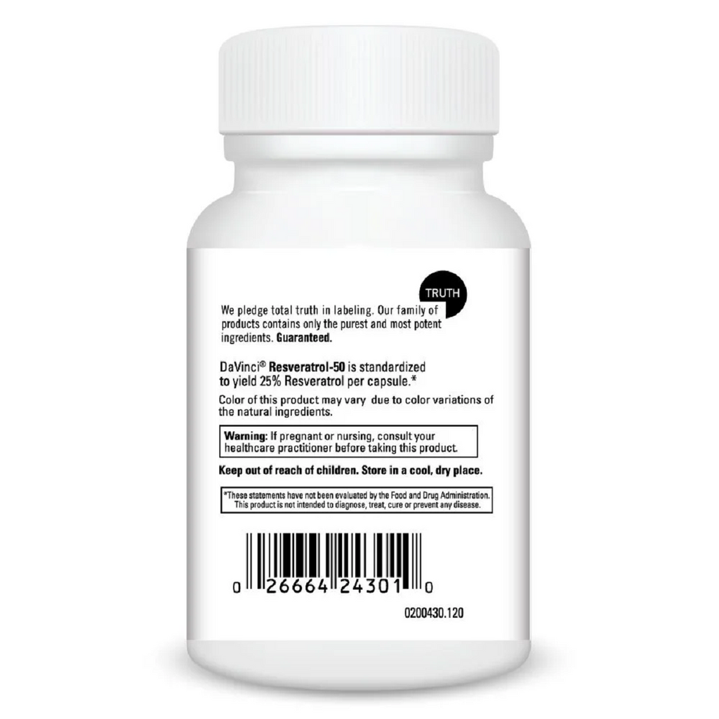 DaVinci Labs, Resveratrol-50 | 120 Capsules Specs