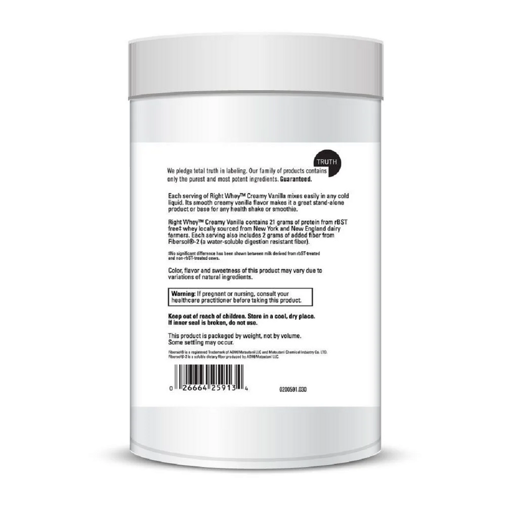 DaVinci Labs, Right Whey Creamy Vanilla 30 Servings Specs
