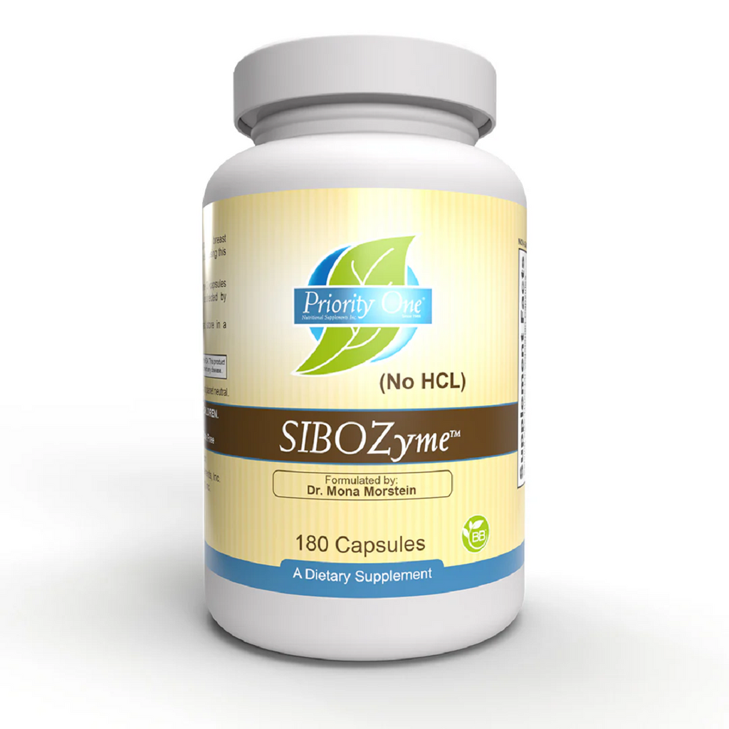 Priority One, SIBOZyme No HCL 180 Vegetarian Capsules