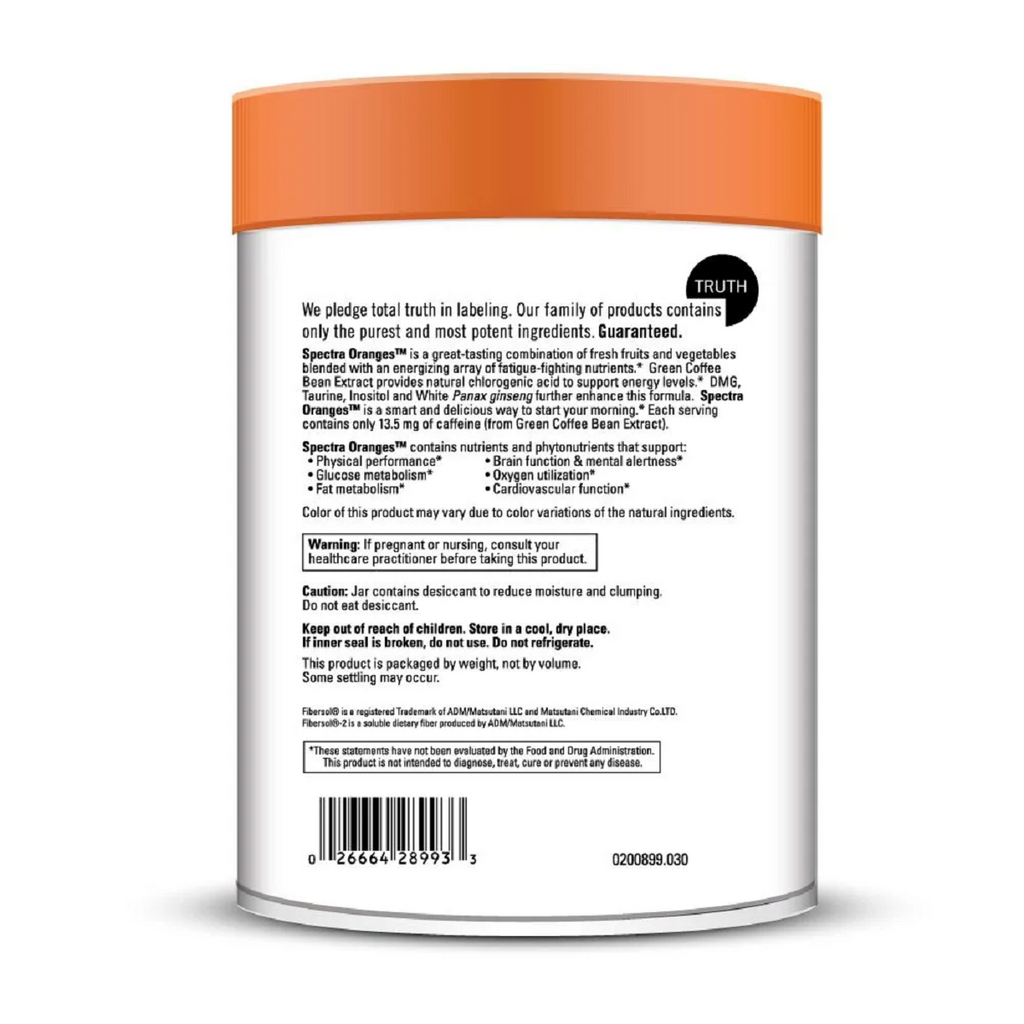 DaVinci Labs, Spectra Oranges™ With COQ10 - 30 Servings Specs