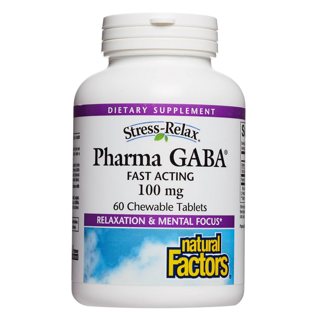 Natural Factors, Stress Relax Pharma GABA 100 mg 60 Veg Caps