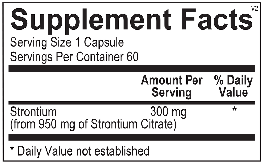 Ortho Molecular, Strontium 60 Capsules Ingredients