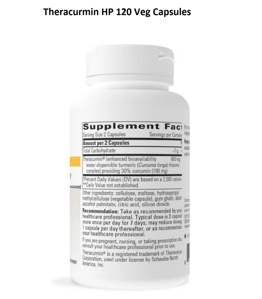 Integrative Therapeutics, Theracurmin HP 120 Veg Capsules Ingredients