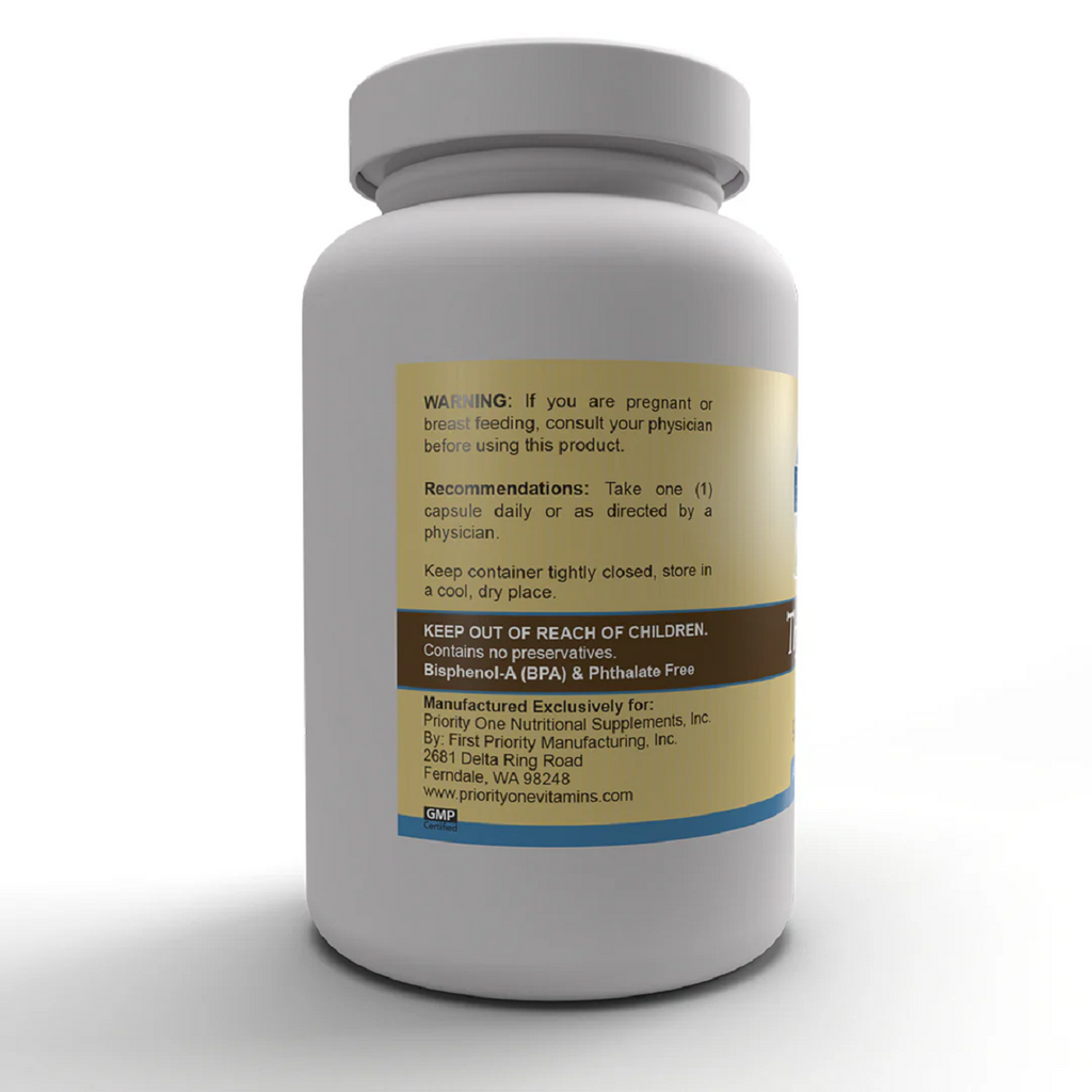 Priority One, Thymus 300mg 90 Capsules Specs