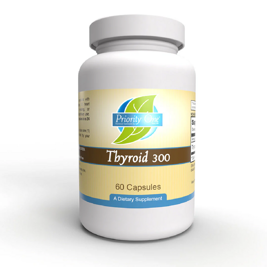 Priority One, Thyroid 300mg 60 Capsules