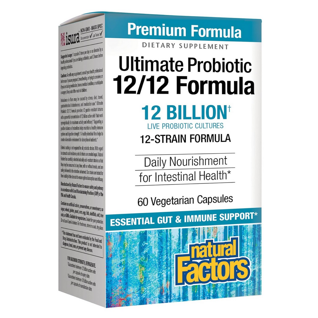 Natural Factors, Ultimate Probiotic 12/12 Formula 60 Veg Caps