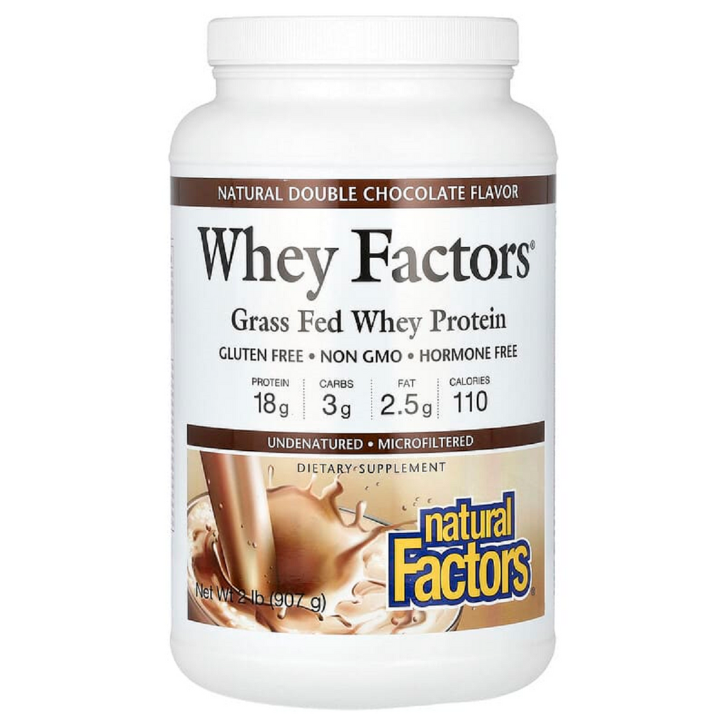 Natural Factors, Whey Factors Powder Mix Double Chocolate 2 lb