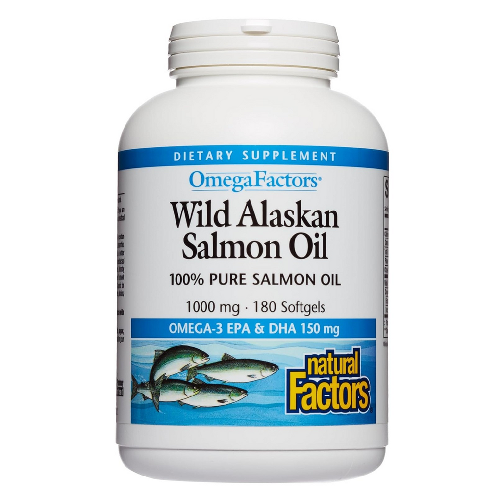 Natural Factors, Wild Alaskan Salmon Oil 1000 mg 180 Softgels