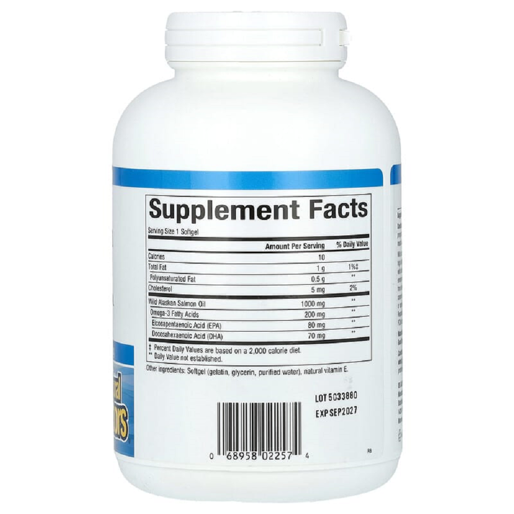 Natural Factors, Wild Alaskan Salmon Oil 1000 mg 180 Softgels Ingredients