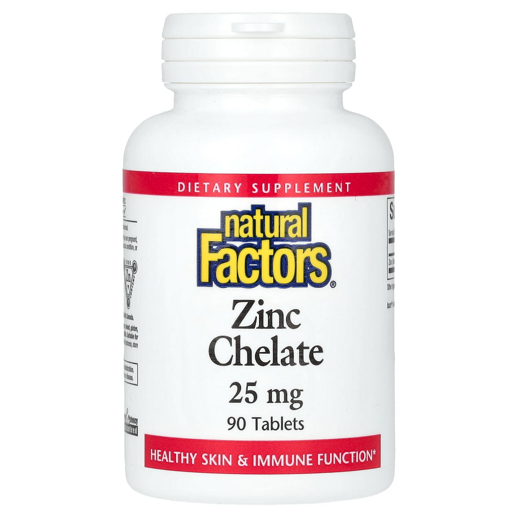 Natural Factors, Zinc Chelate 25 mg 90 Tablets