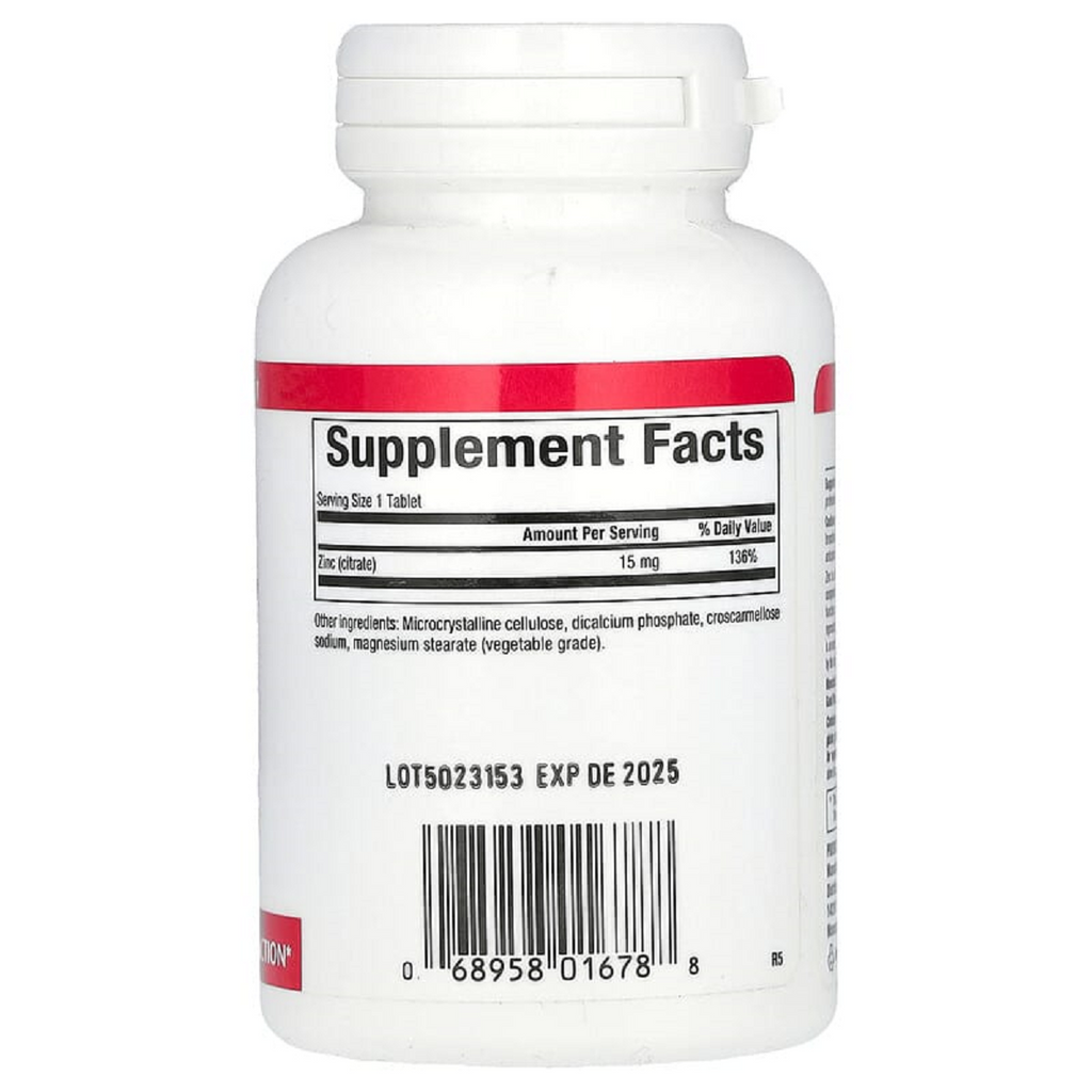 Natural Factors, Zinc Citrate 15 mg 90 Tablets Ingredients