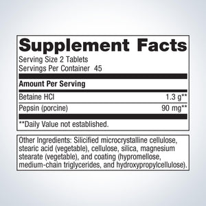 SpectraZyme® Betaine HCI + Pepsin 1
