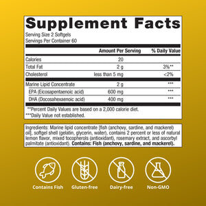 OmegaGenics® Fish Oil EPA-DHA 500 mg 6