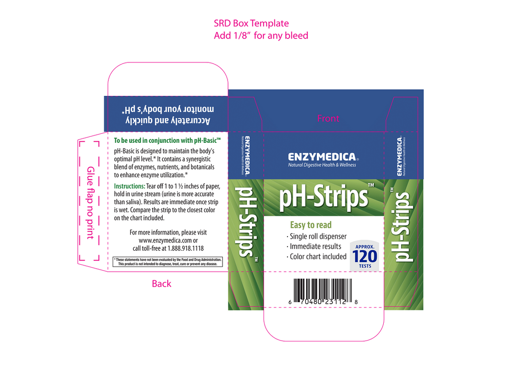 Enzymedica, pH-Strips 120 Strips Sheet
