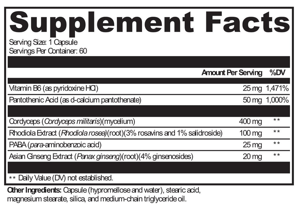XYMOGEN, Adrenal Essence® 60 Capsules Ingredients