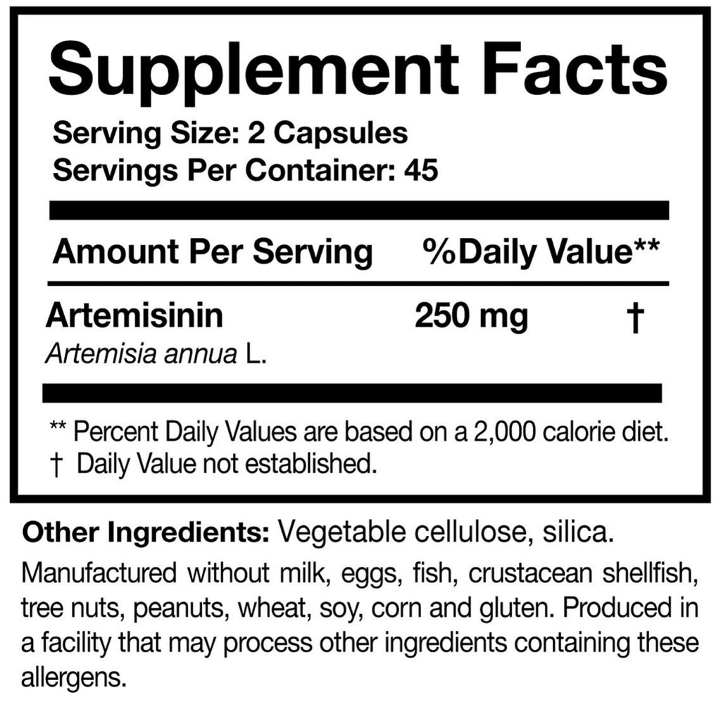 researched Nutritional | Artemisinin Solo™ | Ingredients