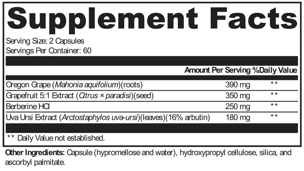XYMOGEN, Berbemycin 120 Capsules Ingredients