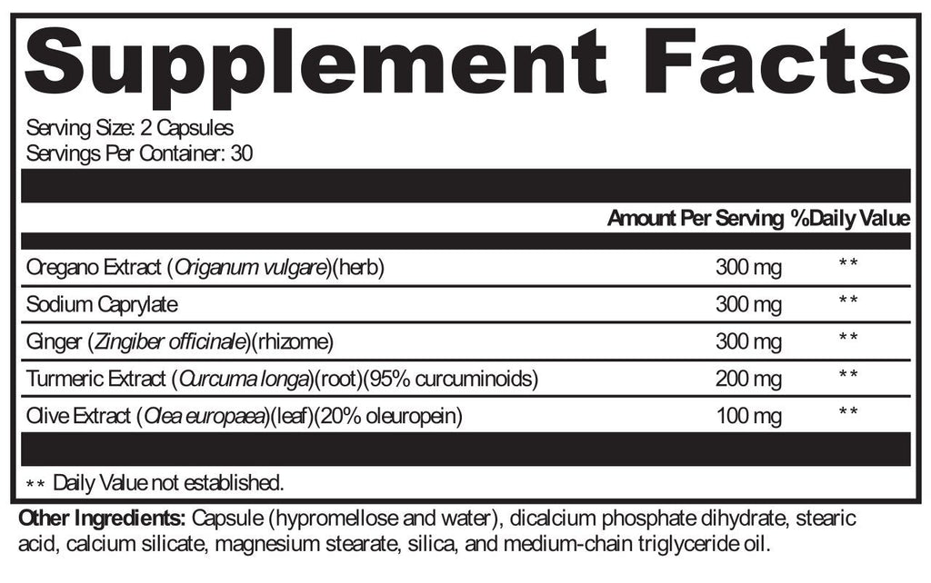 XYMOGEN, Candicidal™ 60 Capsules Ingredients