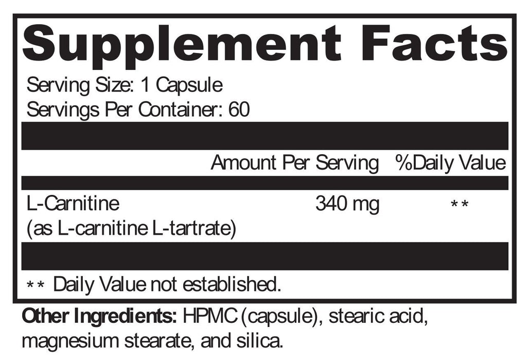 XYMOGEN, CarniteX™ 60 Capsules Ingredients