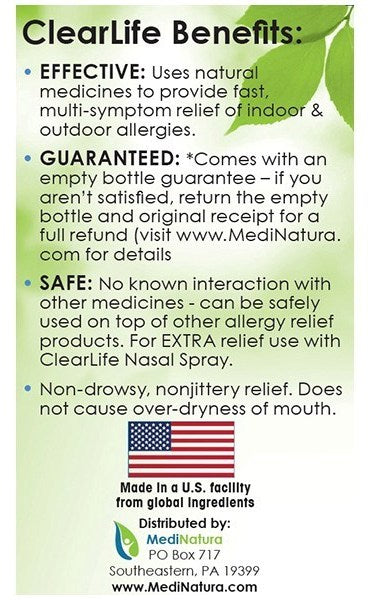 MediNatura | ClearLife Allergy Relief | 60 Tablets