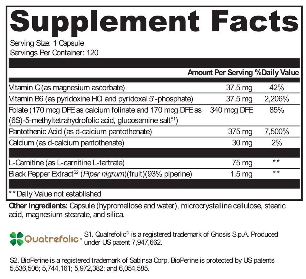XYMOGEN, Corticare B™ 120 Capsules Ingredients