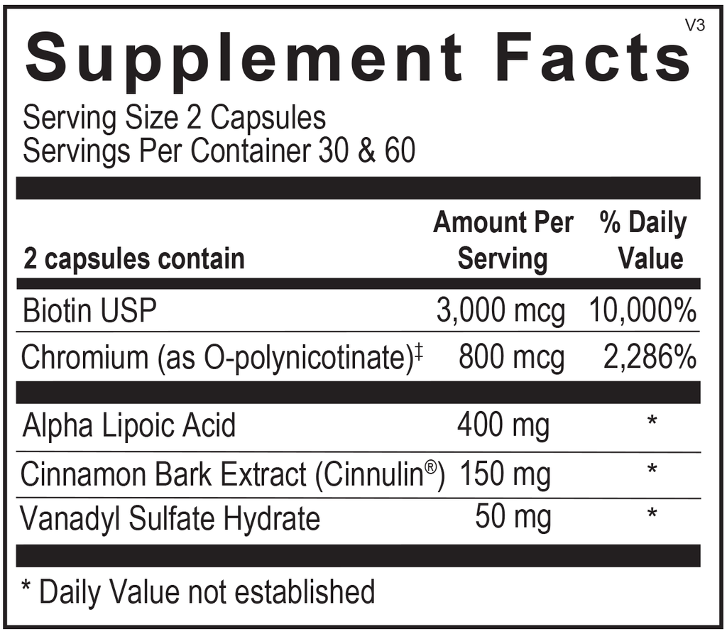 Ortho Molecular, Diaxinol® 60 and 120 Capsules Ingredients