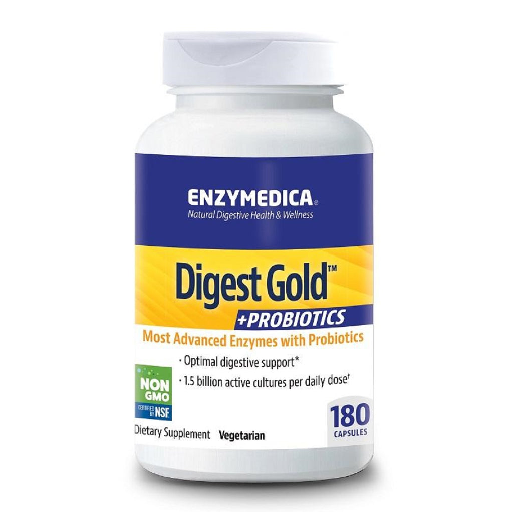 Enzymedica | Digest Gold +PROBIOTICS | 180 Capsules