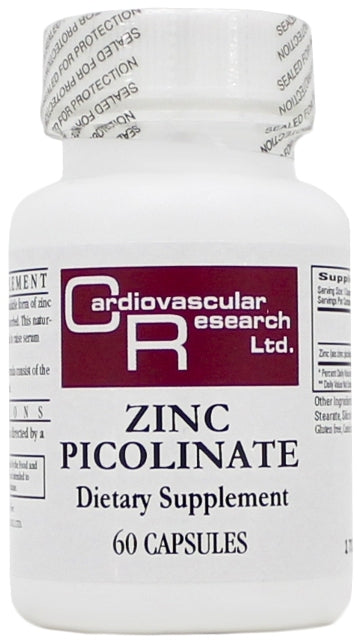 Ecological Formulas | Zinc Picolinate 25mg | 60 Capsules