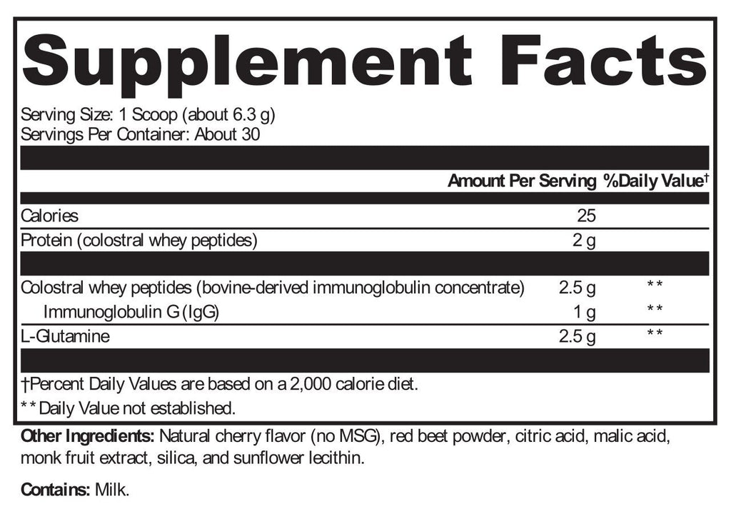 XYMOGEN, GI Protect™ Cherry Sugar & Stevia-Free 30 Servings Ingredients