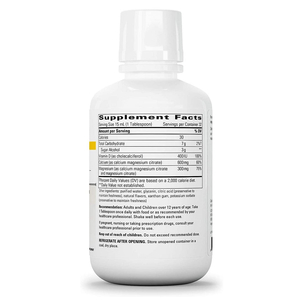 Integrative Therapeutics Liquid Calcium Magnesium 2:1 Orange-Vanilla Flavored 16 Oz Ingredients